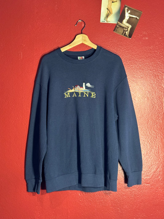 Vintage Maine Embroidered Sweatshirt (XL)