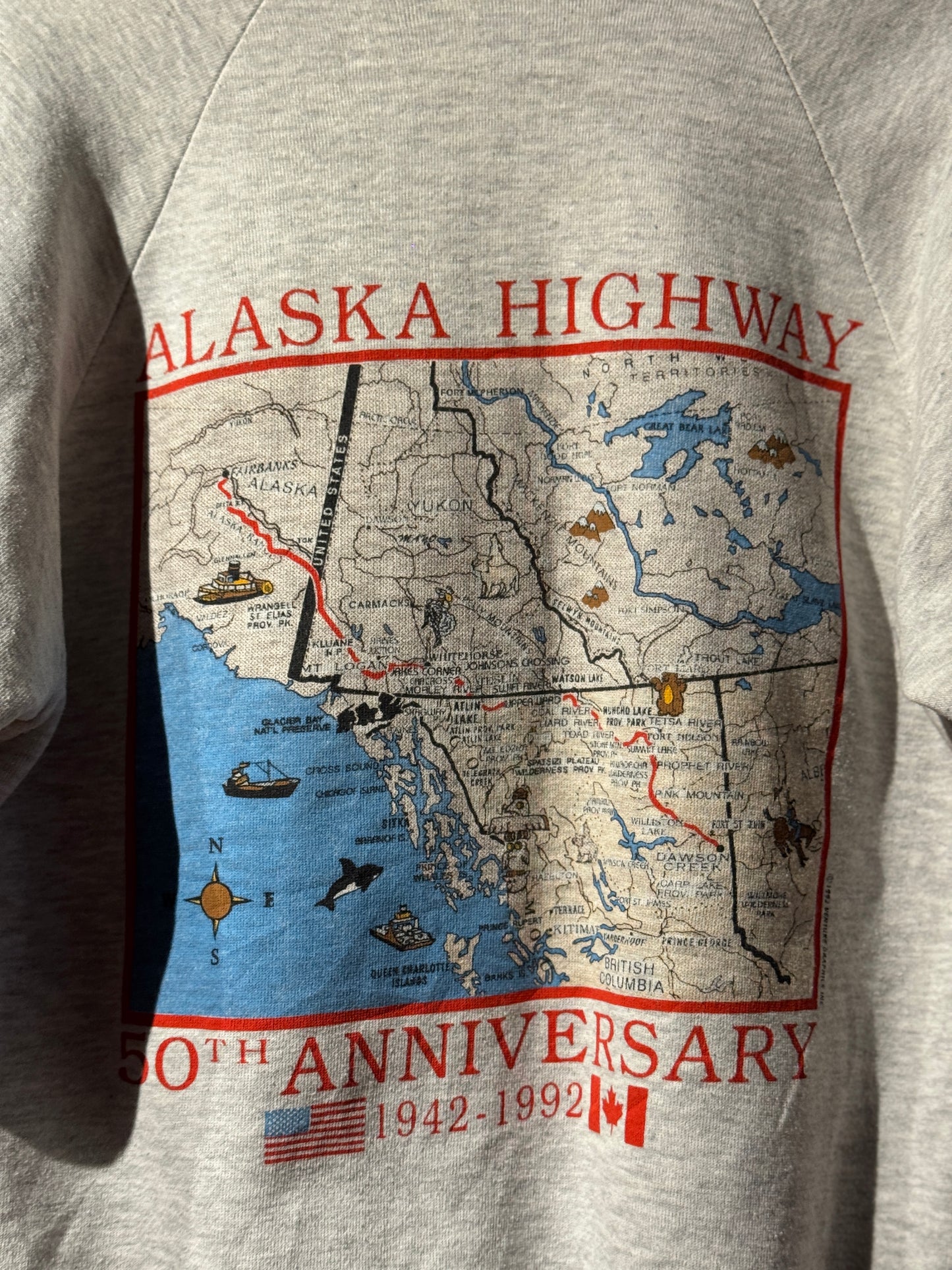 Vintage US 'Father Time' Grey Sweater [L]