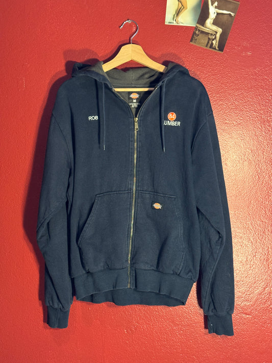 Vintage Dickies Embroidered Full Zip Hoodie (M)