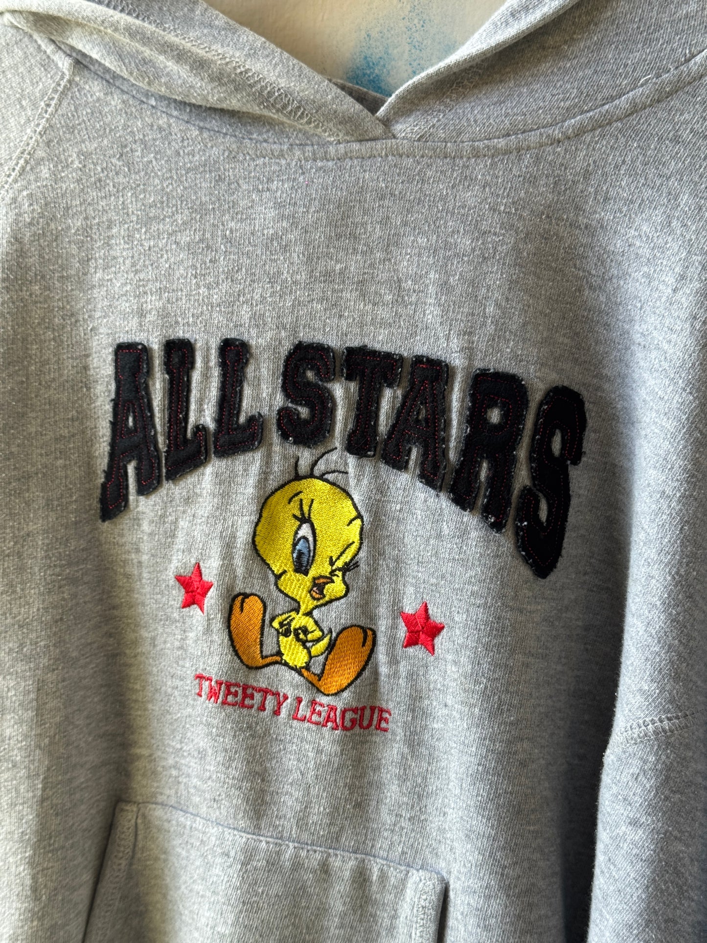 Vintage Looney Tunes "All Stars" Womens Hoodie - Grey [L]