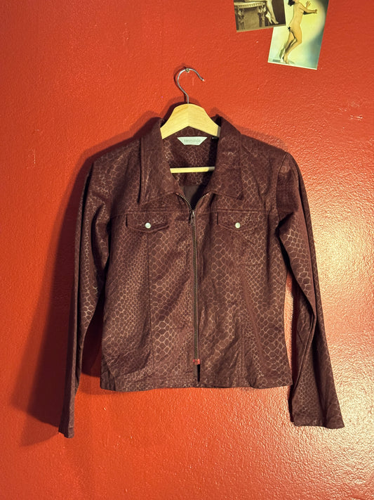 Vintage Reputation Snake Print Zip Jacket - M (Women’s AU 10-12)