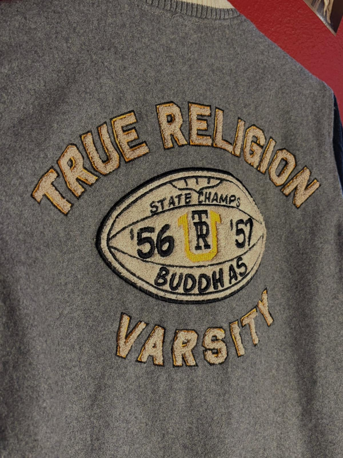Vintage Y2K True Religion Varsity Jacket [L]