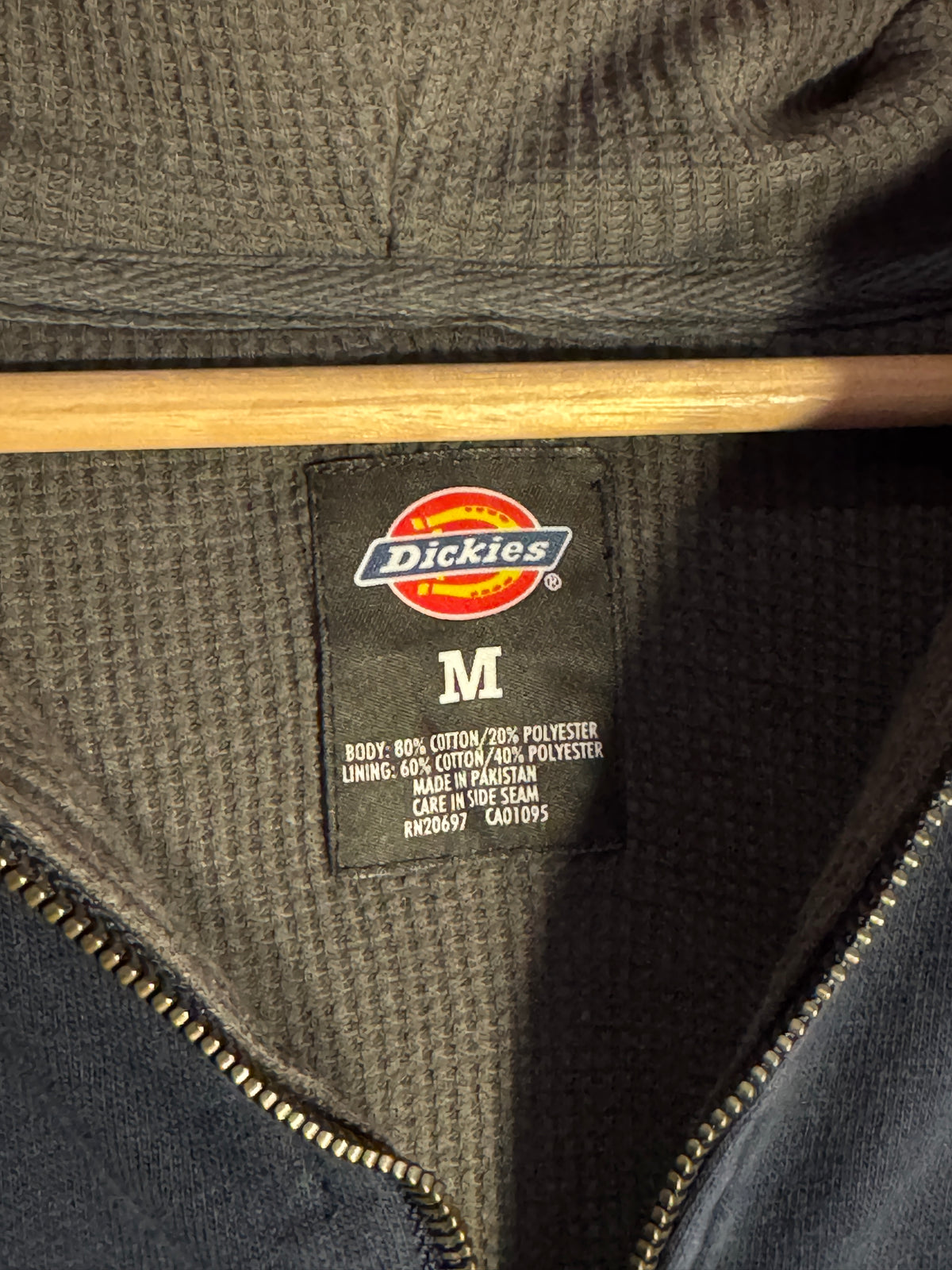 Vintage Dickies Embroidered Full Zip Hoodie (M)