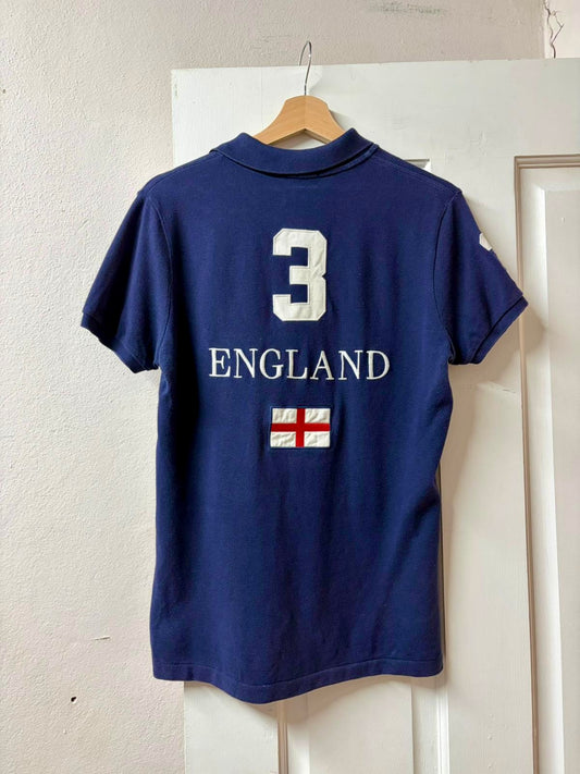 'England' Ralph Lauren Womens Navy Polo Tee [L]