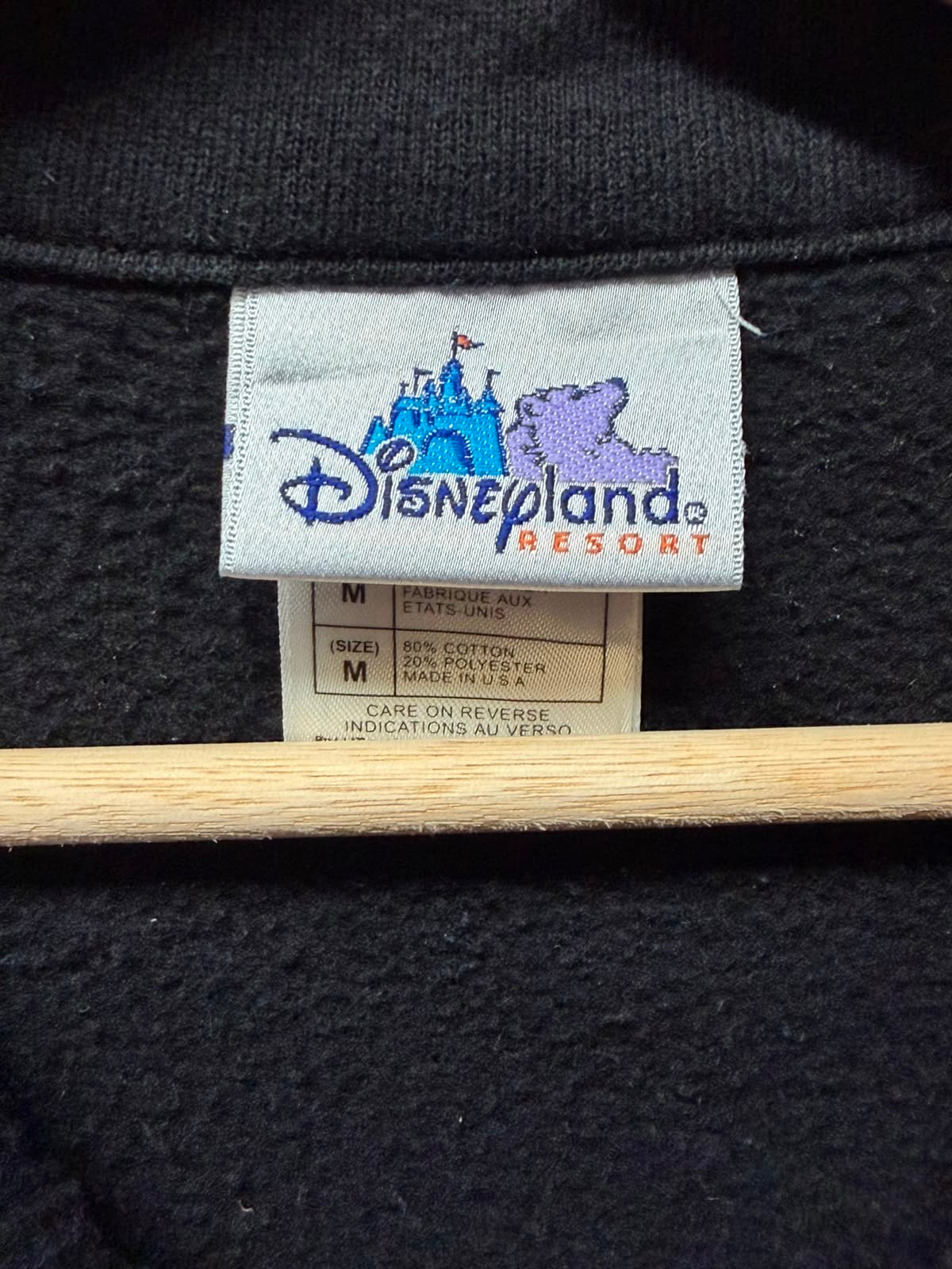 Vintage Disneyland Mickey Embroidered Quarter Zip Sweatshirt - M (AU M)