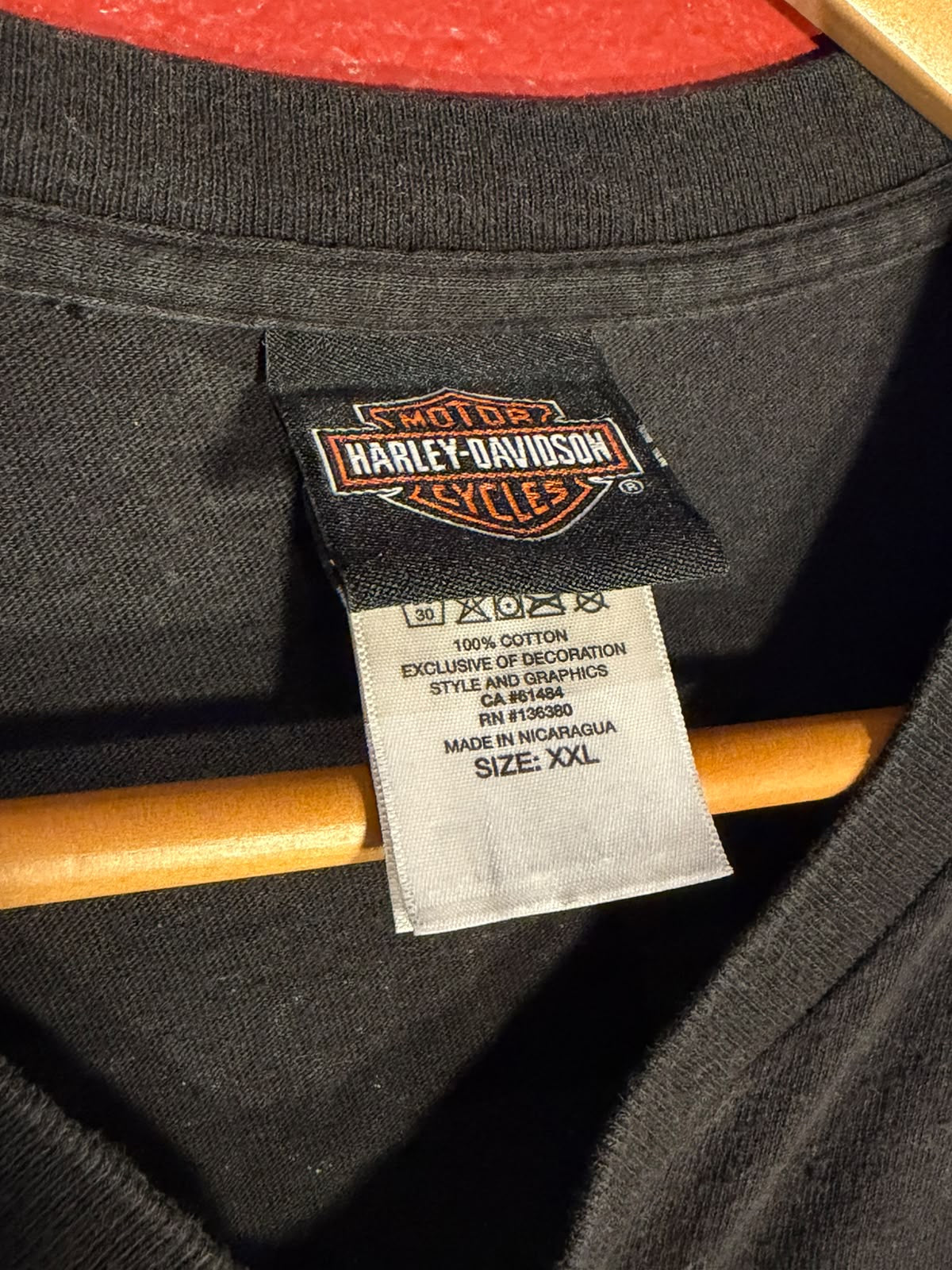 Harley Davidson Las Vegas Flaming Skulls T Shirt [XXL]