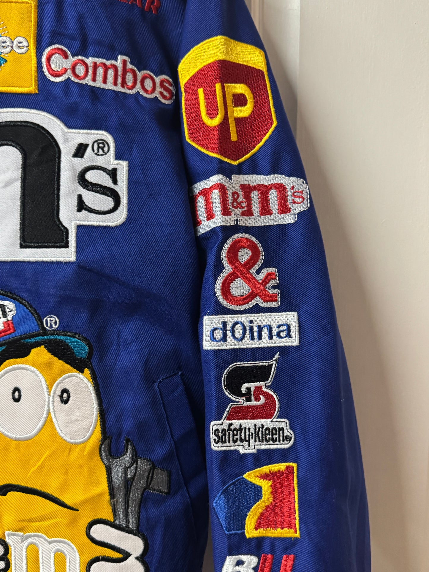 M&M’s Racing Jacket Reworked Patchwork