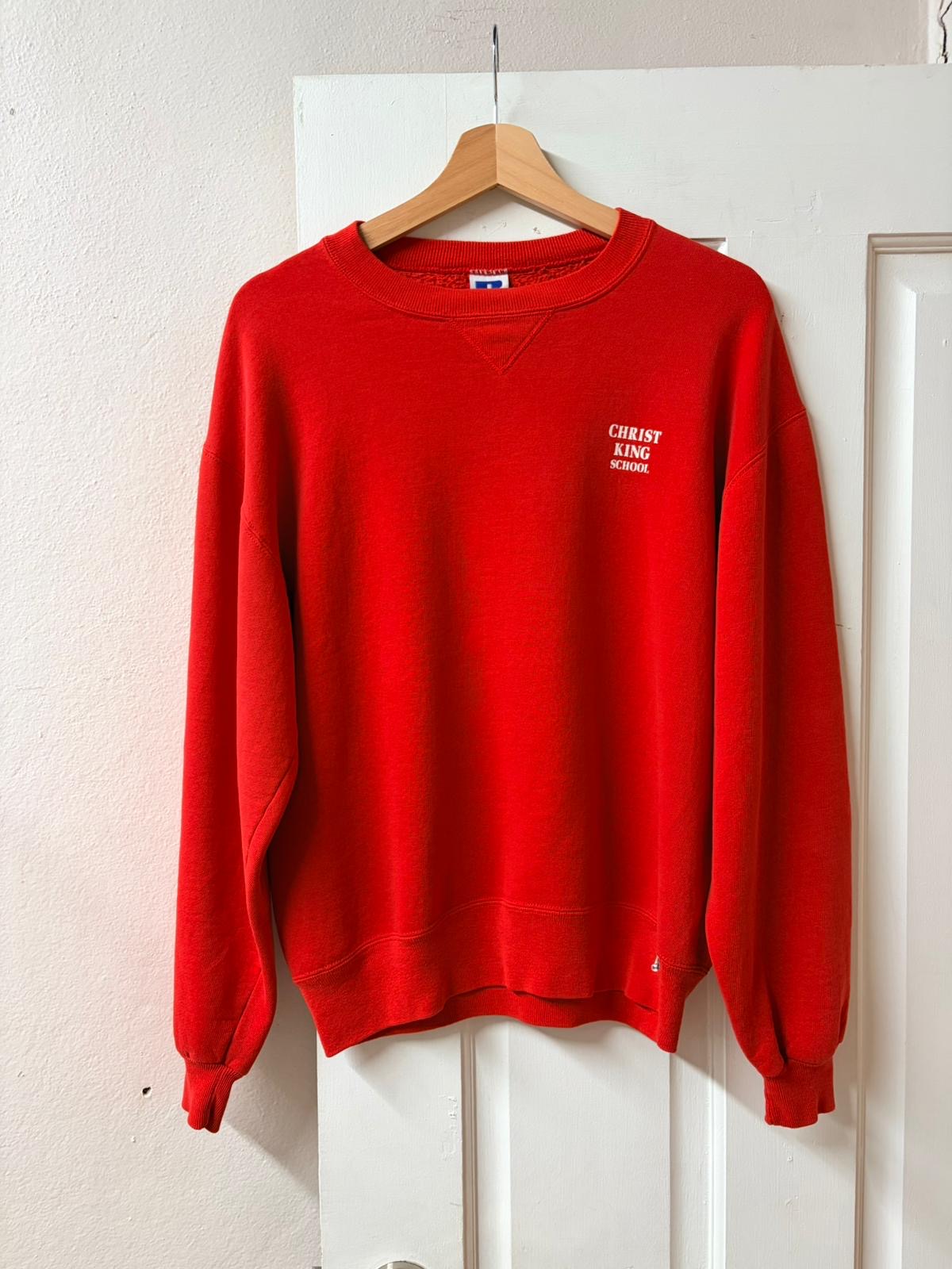 Russell Athletics Christ King School Red Crewneck Jumper [M]