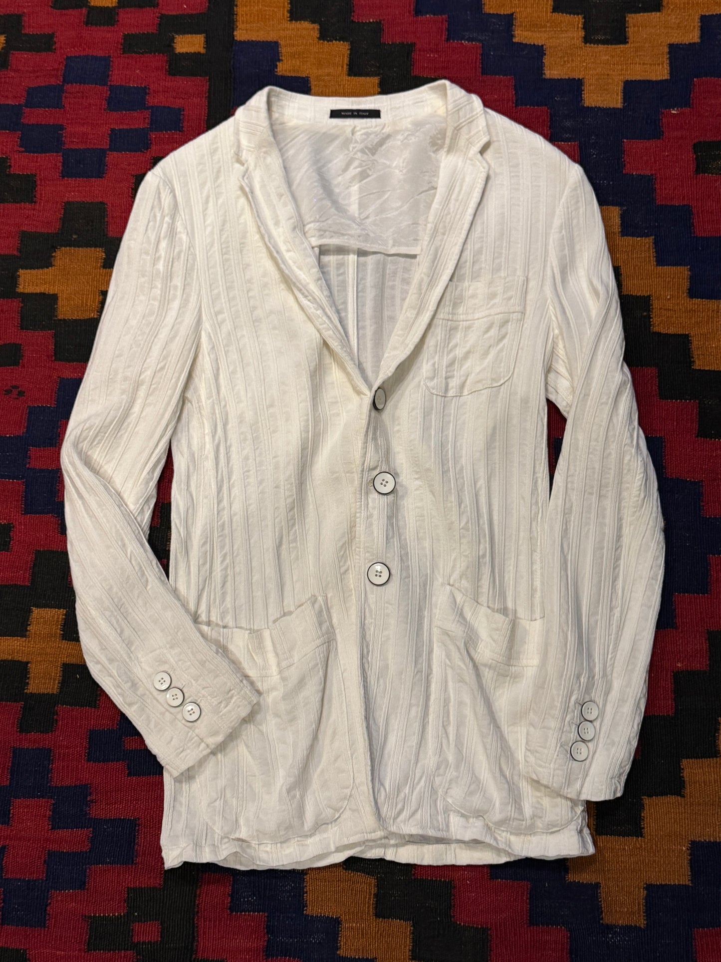 Vintage Emporio Armani Brad Line Textured Cotton Blazer
