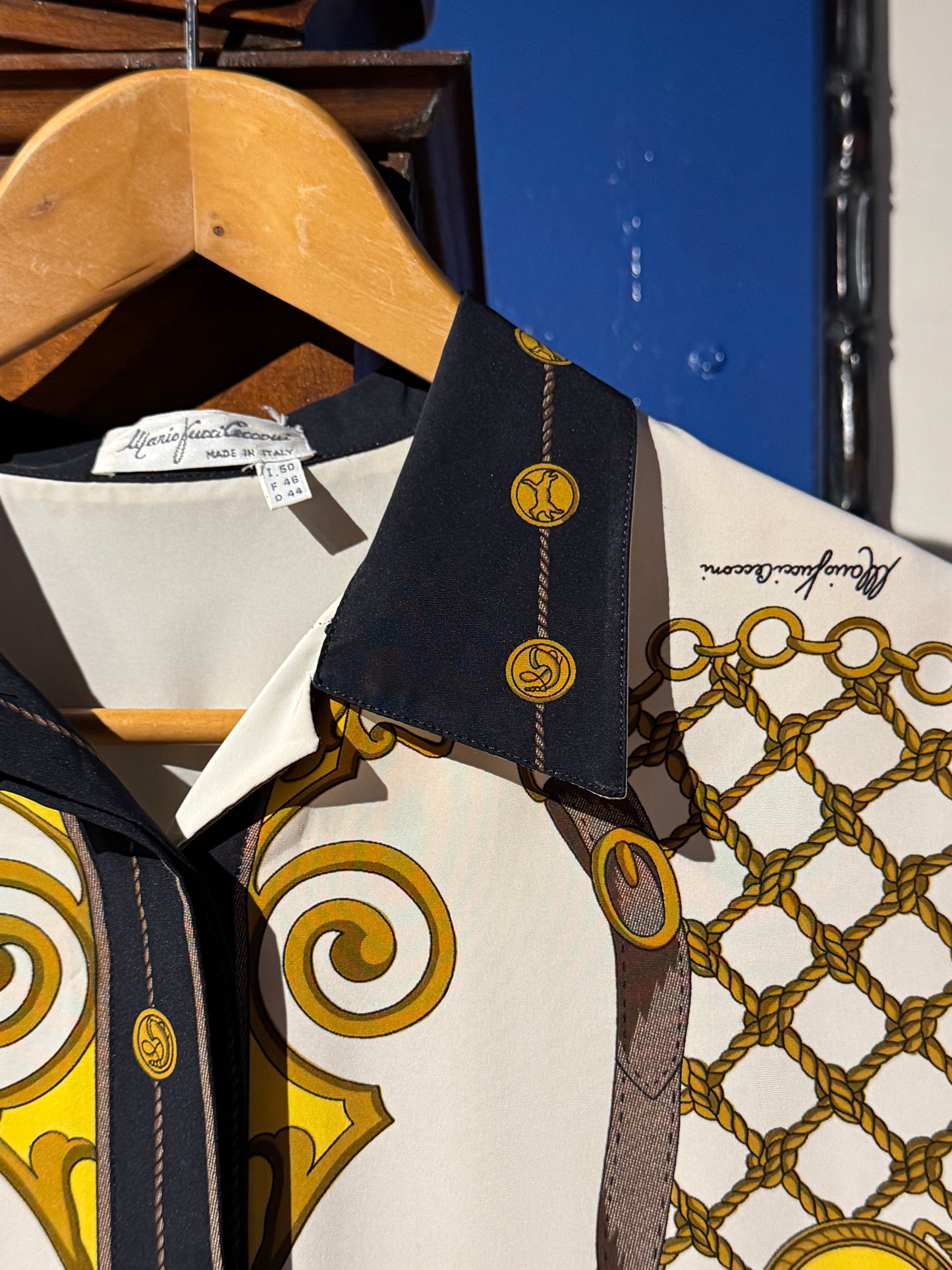 Vintage Gianfranco Ferré Chain Print Blouse