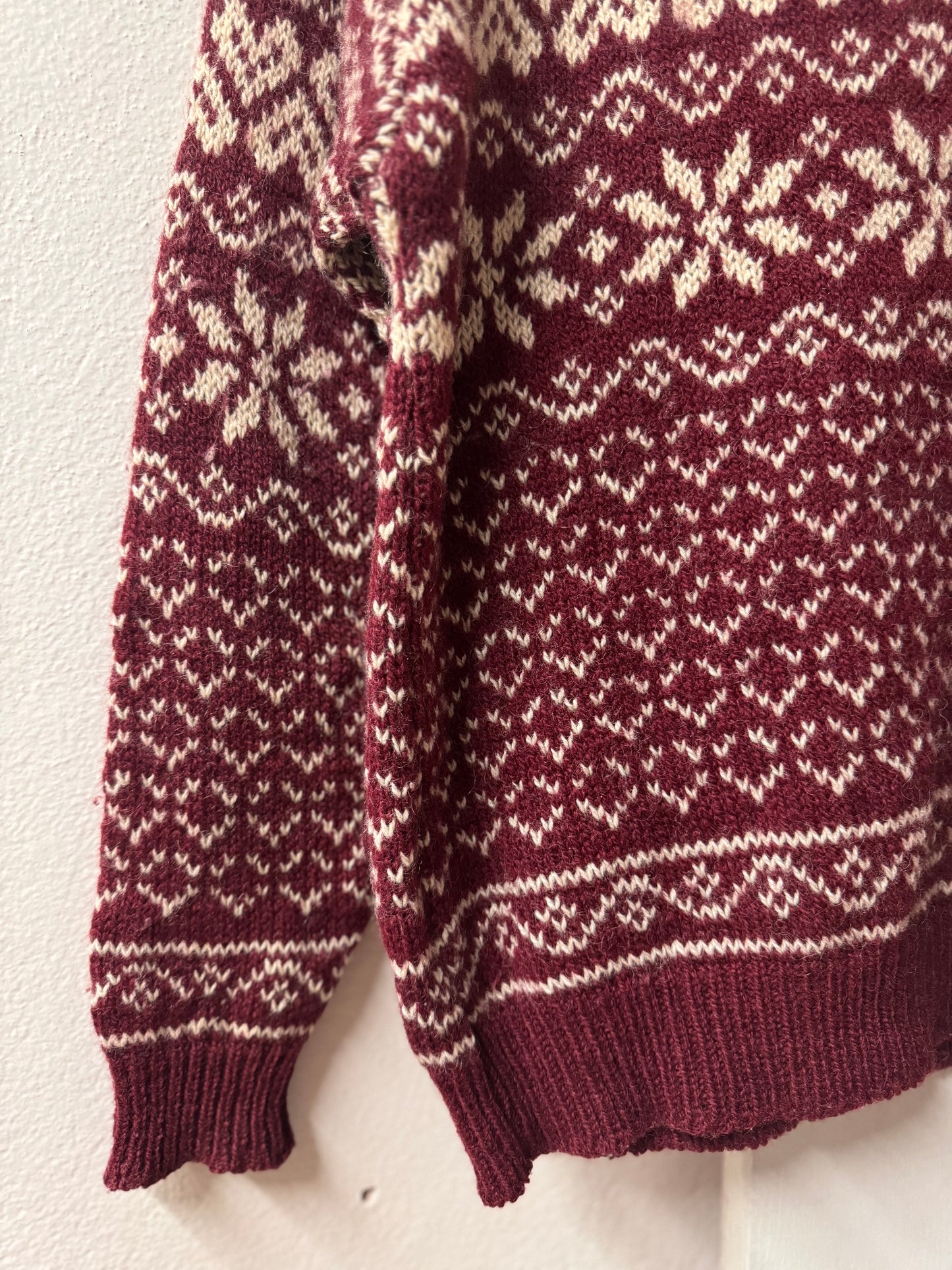 Vintage L.L. Bean Nordic Ragg Wool Cardigan - Made in USA [M]