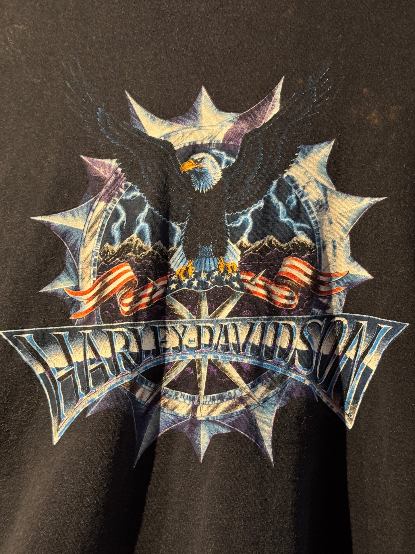 Harley Davidson Vintage Tee - Black Bear / Newmarket England [XL]