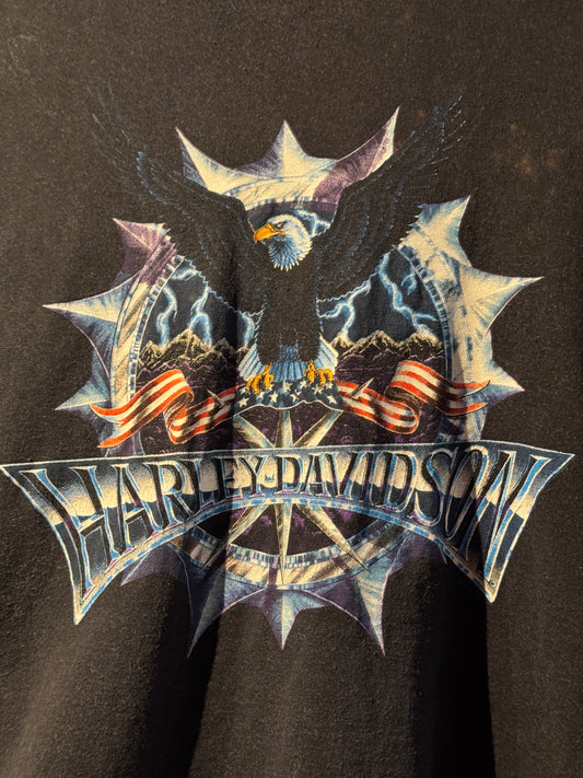 Harley Davidson Vintage Tee - Black Bear / Newmarket England [XL]