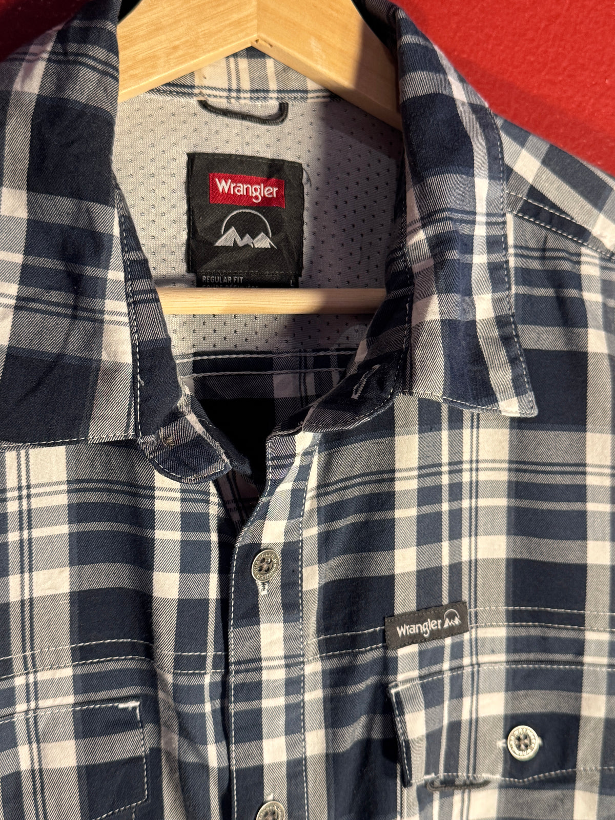 Wrangler Plaid Short Sleeve Shirt [L]