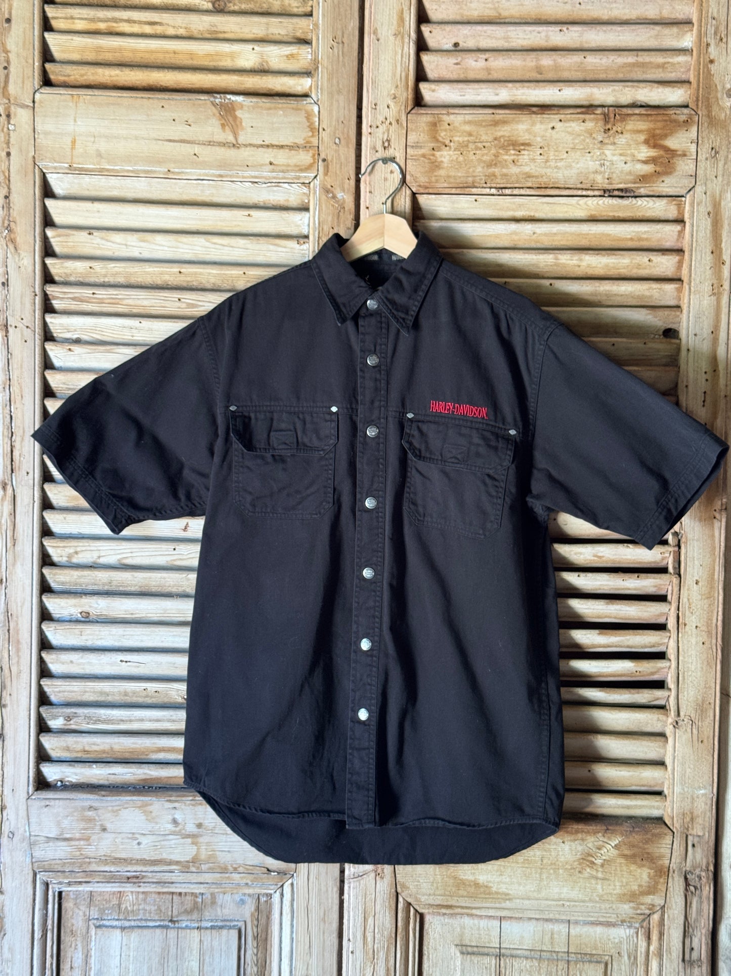 Vintage Harley Davidson black short sleeve shirt - S