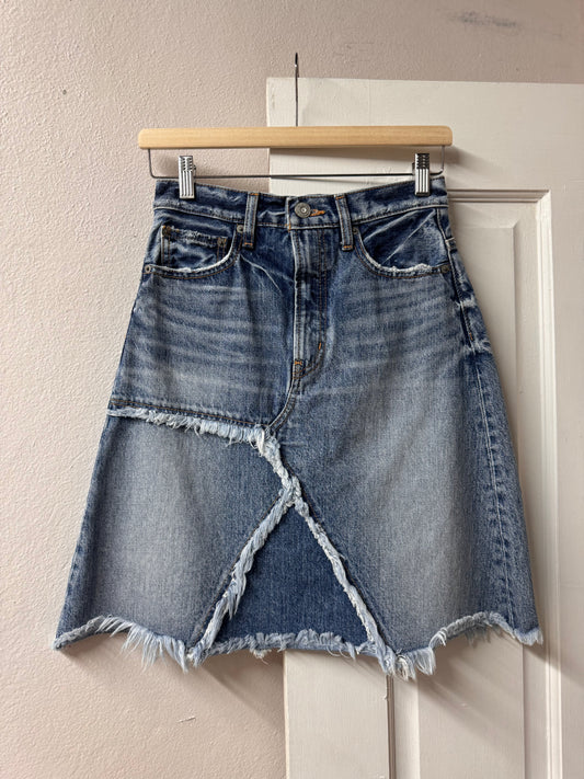 Acid-wash Moussy Denim Skirt [AU 8]