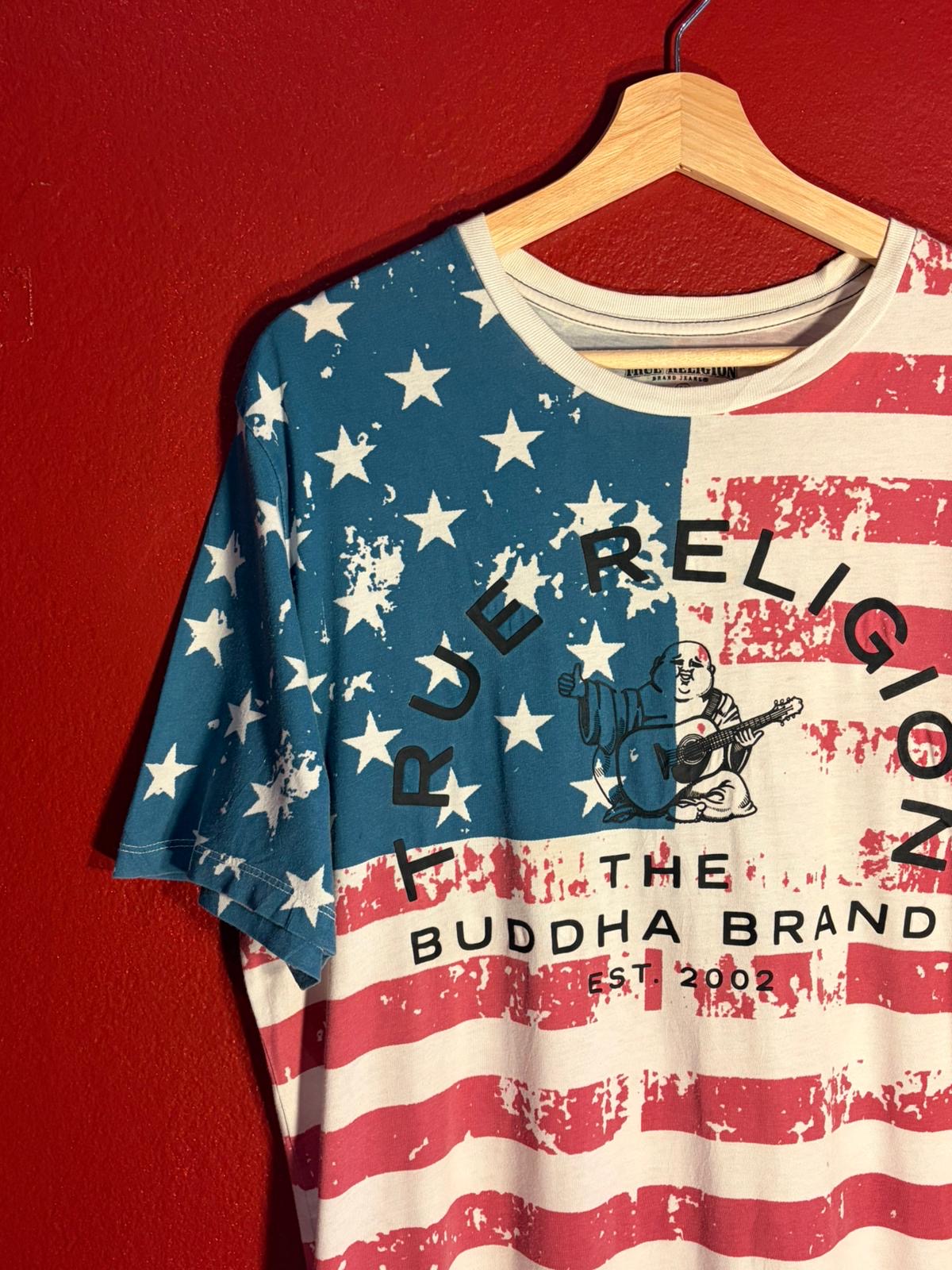 True Religion American Flag Buddha T-Shirt [M]