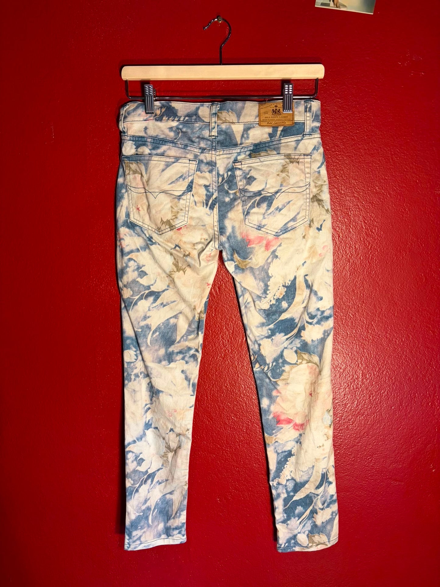 Polo Ralph Lauren Floral Print Skinny Jeans - W27 (AU 8-10)