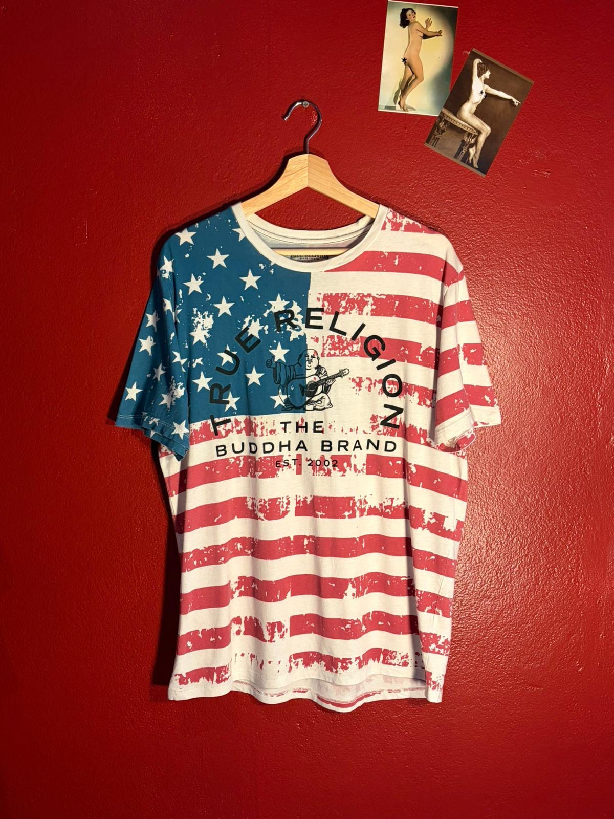 True Religion American Flag Buddha T-Shirt [M]
