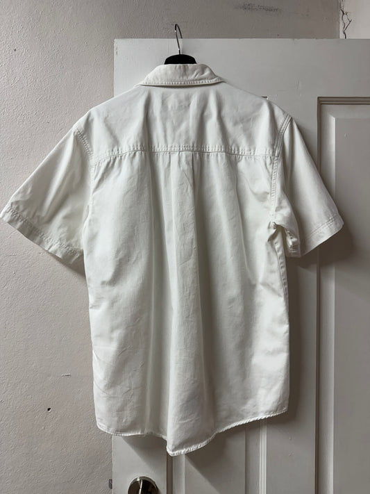Harley Davidson White Short Sleeve Work Shirt [S]