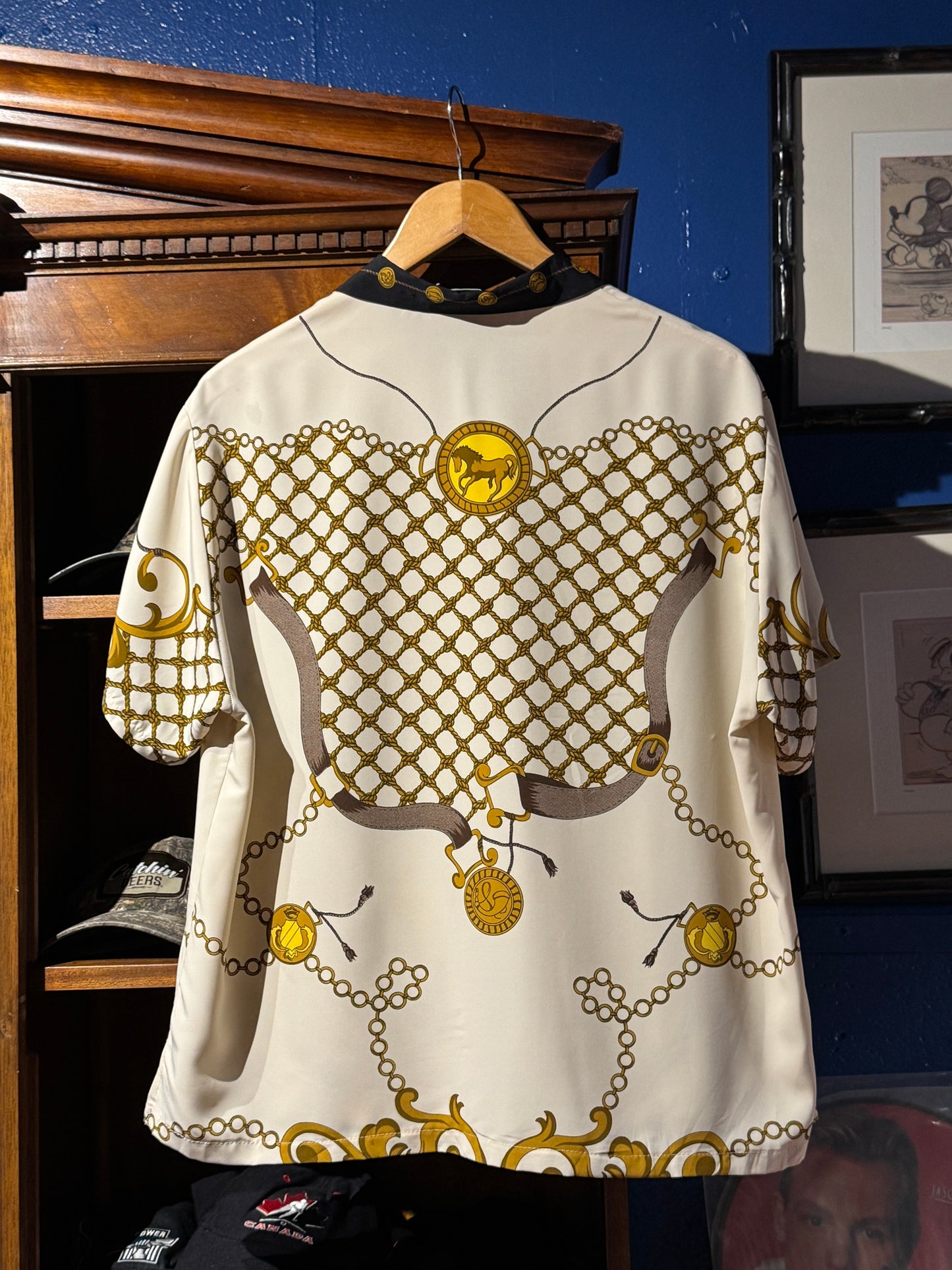 Vintage Gianfranco Ferré Chain Print Blouse