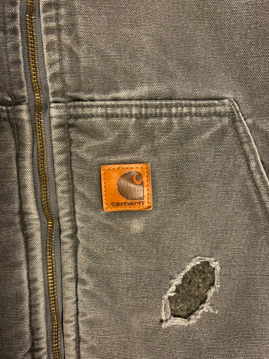 Vintage Carhartt Sherpa Lined Duck Vest (L)