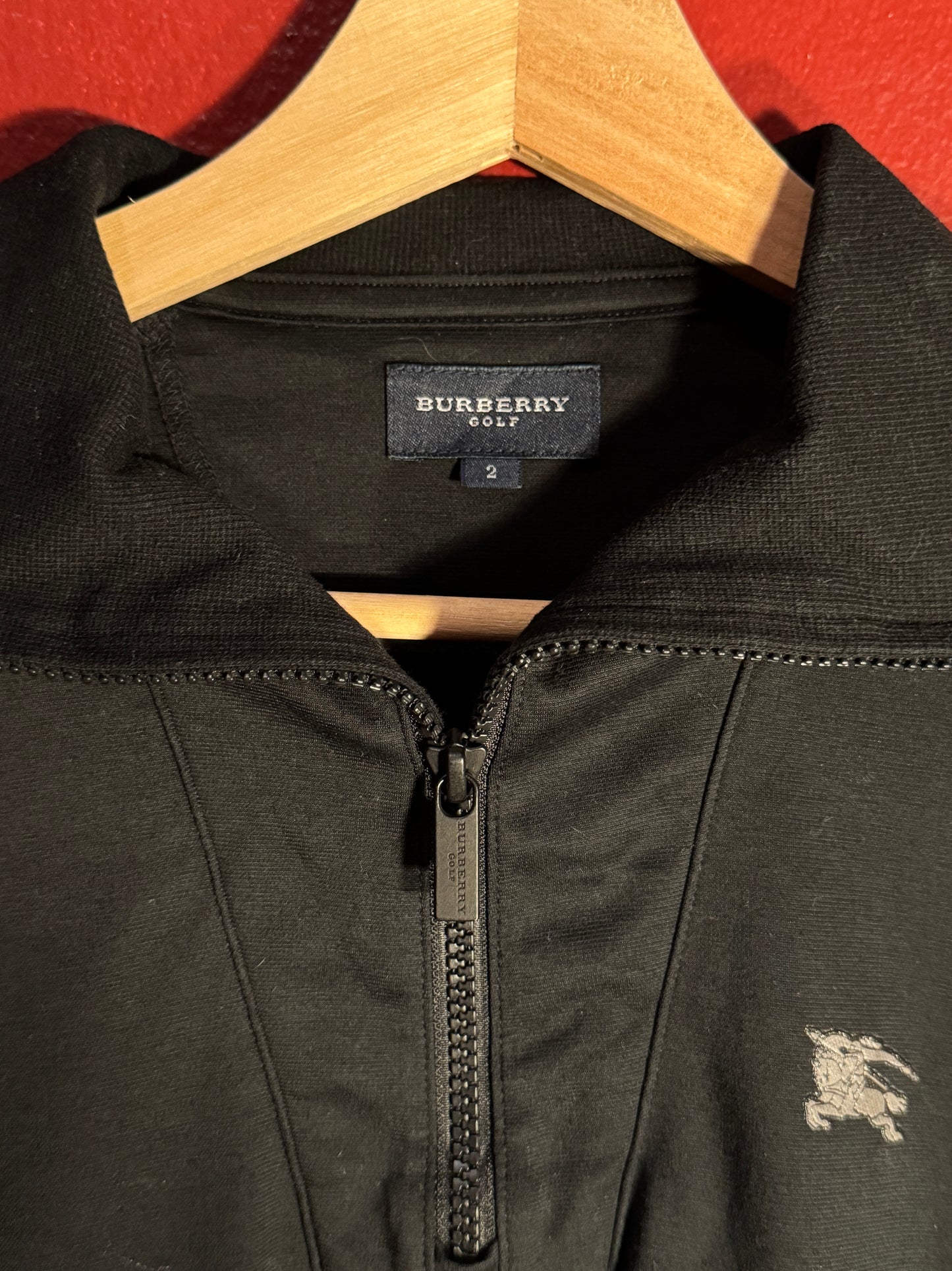 Vintage Burberry Golf Quarter Zip Top - Size 2 (AU 8)