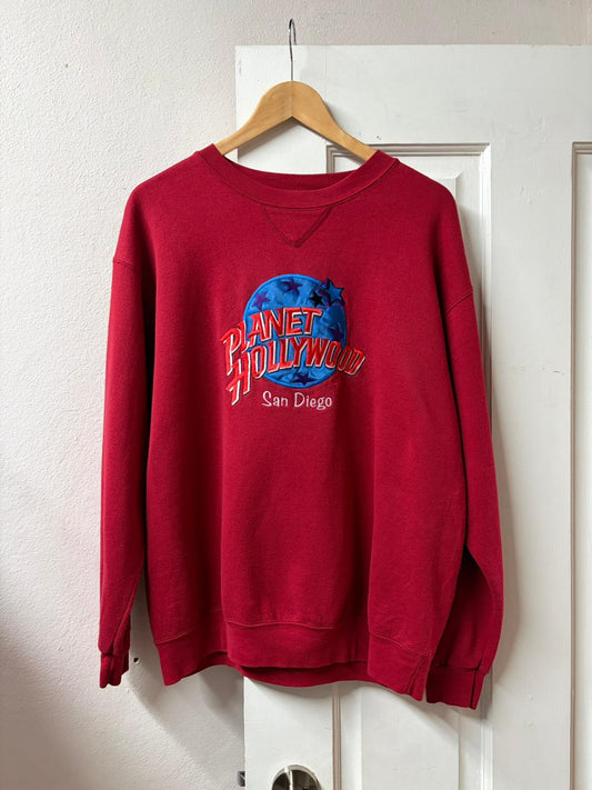 Planet Hollywood Red Crewneck Jumper [L]