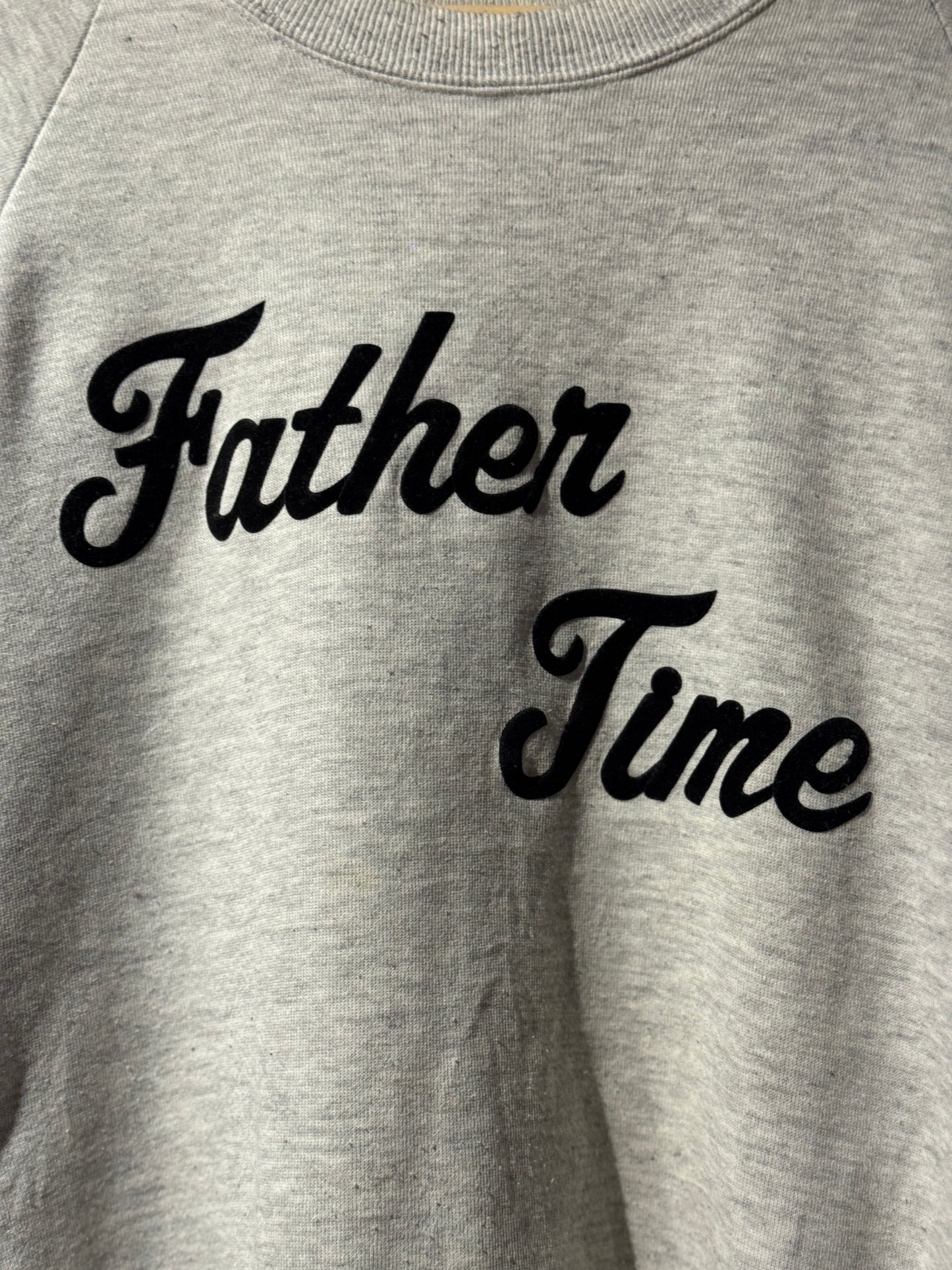 Vintage US 'Father Time' Grey Sweater [L]