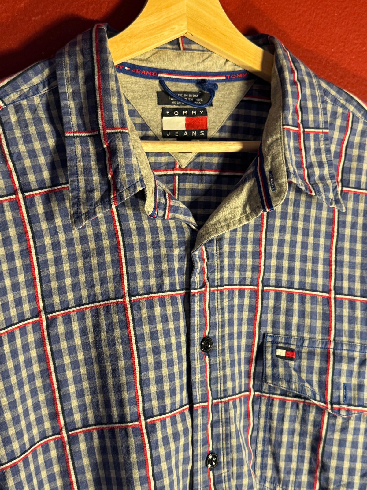 Vintage Tommy Jeans Check Button-Up Shirt [XL]