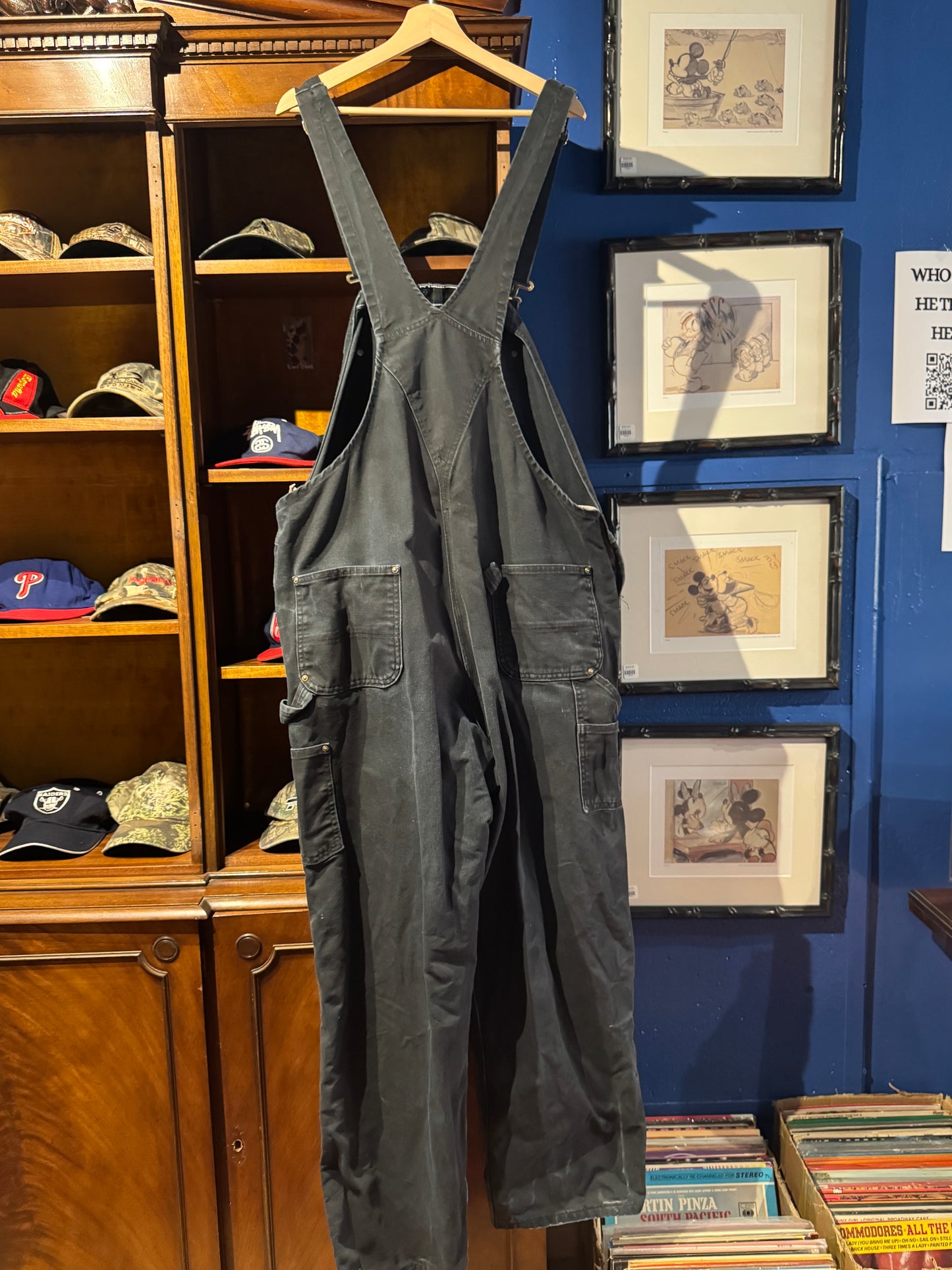 Vintage Carhartt Black Duck Canvas Overalls – Made in Mexico (46 x 32)