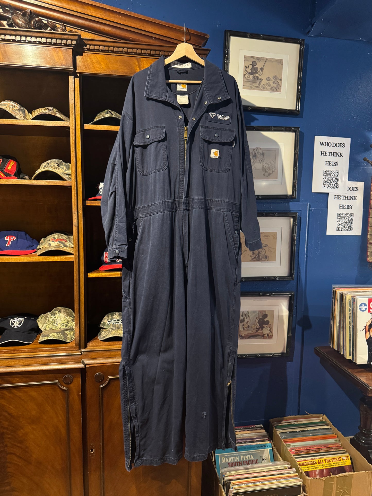 Vintage Carhartt FR Navy Coveralls – XL Regular