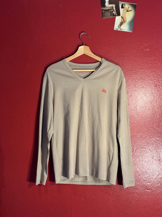 Vintage Burberry Black Label V-Neck Long Sleeve Tee - 3 (AU Women’s 10-12)