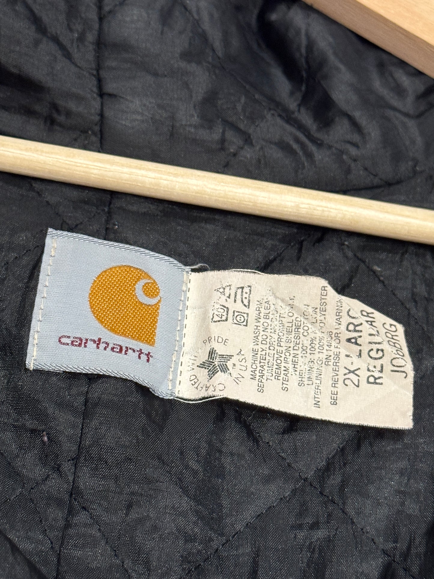 Vintage Carhartt Quilted Hooded Work Jacket - 2XL (AU 2XL)