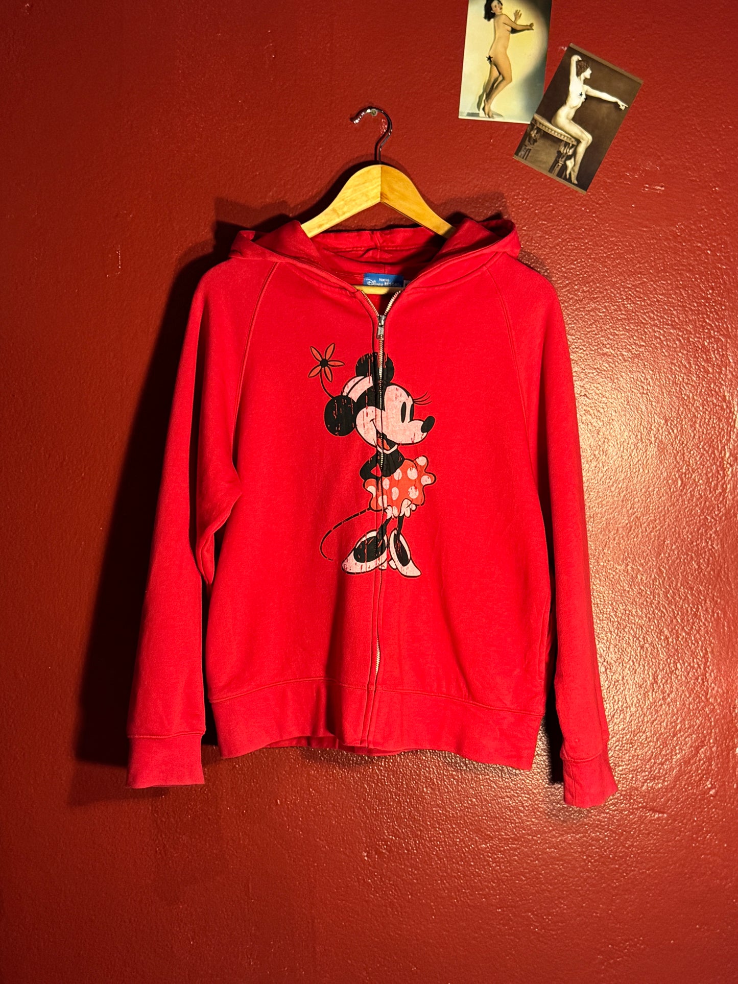 Red Disney Zip Up Hoodie [M]