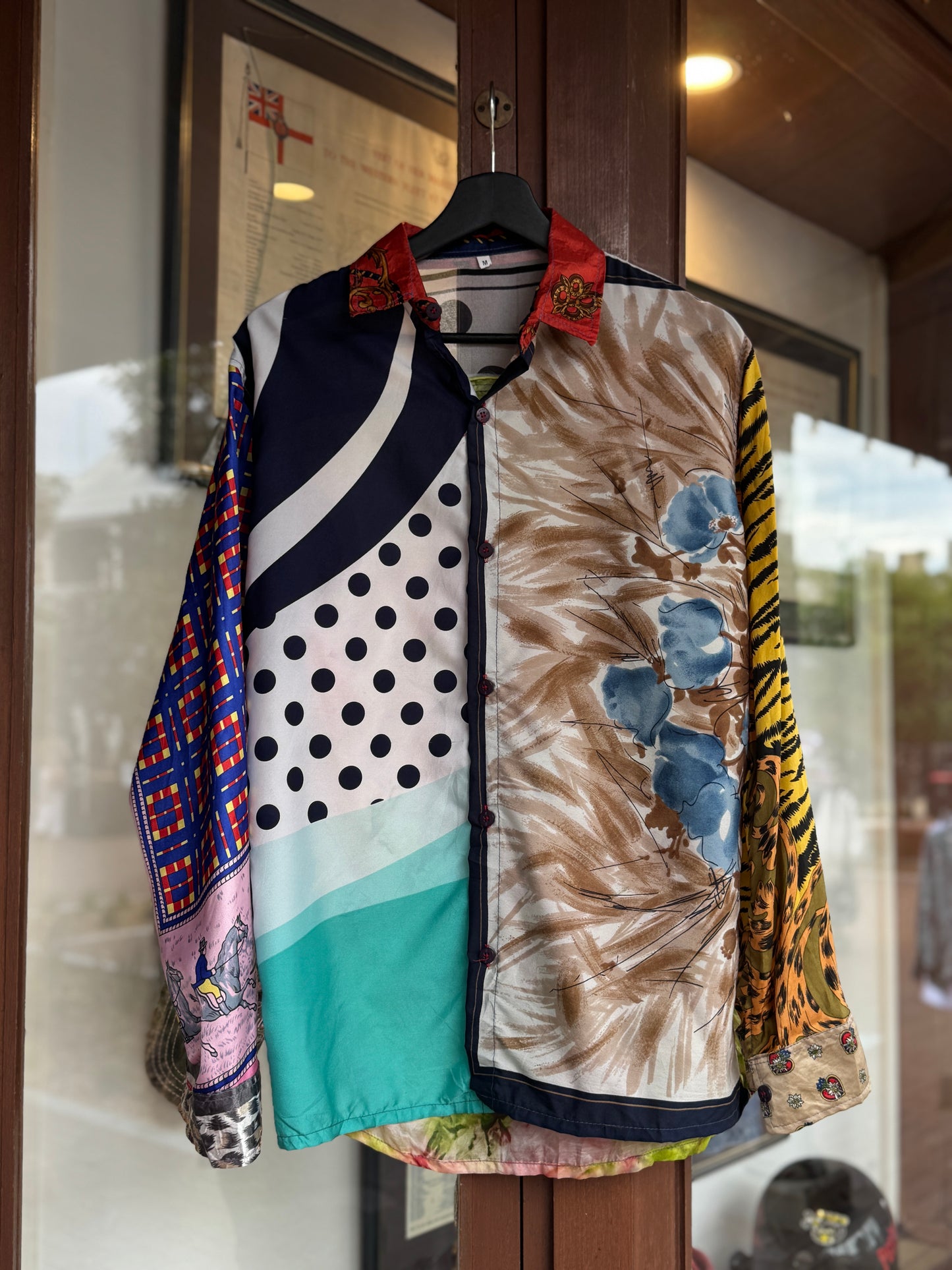 Vintage Silk Reworked Button Up [M]