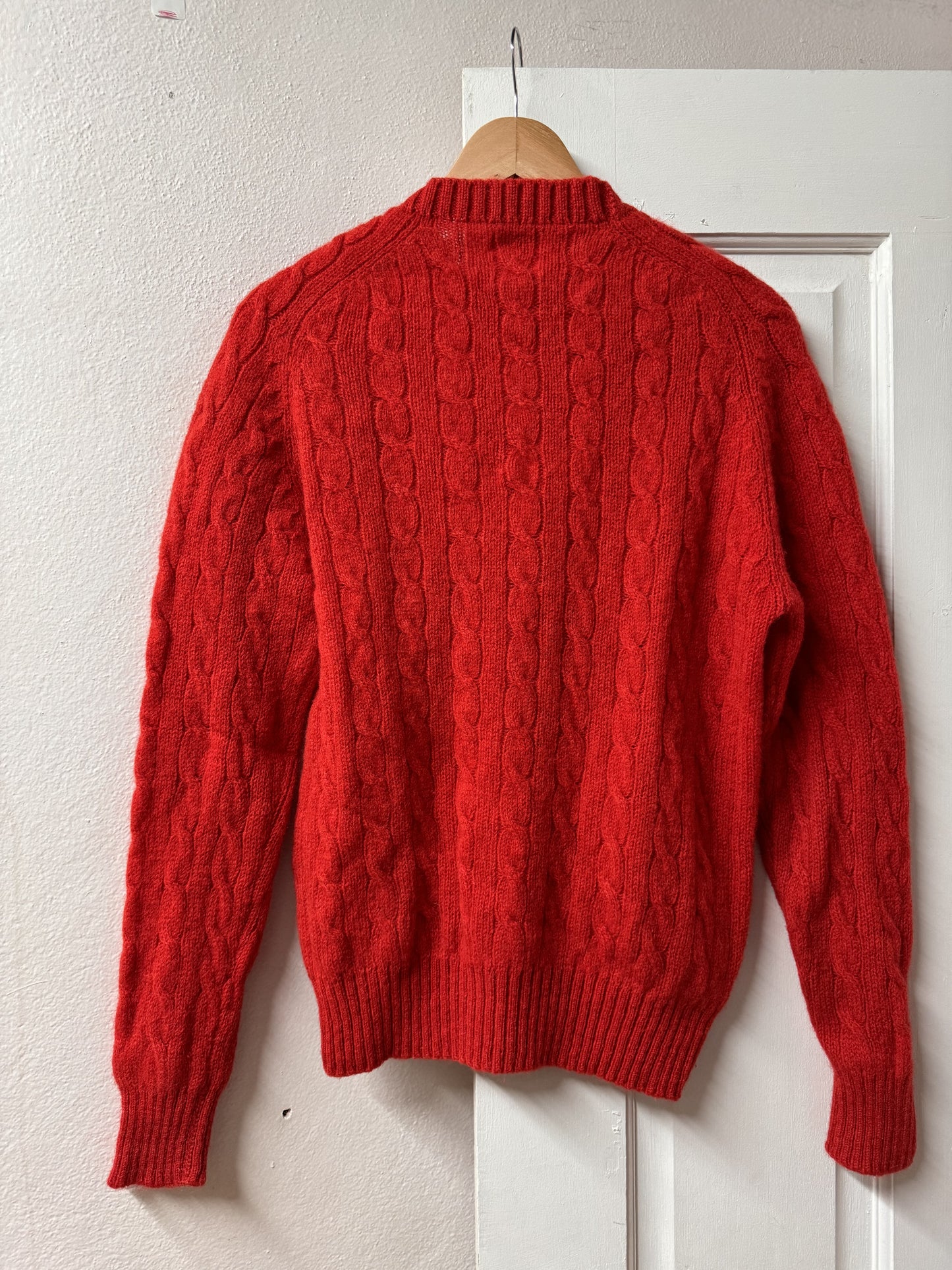 Vintage Alan Paine Womens Cable Knit Shetland Wool Crewneck [AU 14/16]