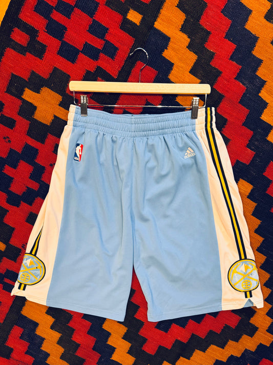 Blue/Yellow Adidas x NBA Denver Nuggets Basketball Shorts [M]