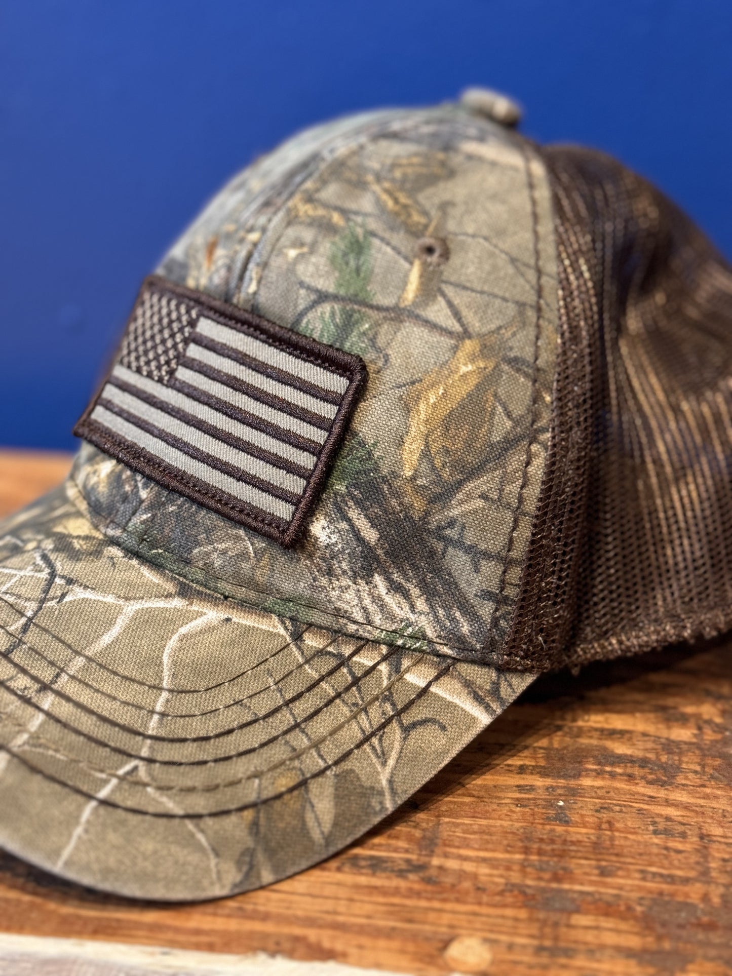 USA Flag Camo Trucker Hat