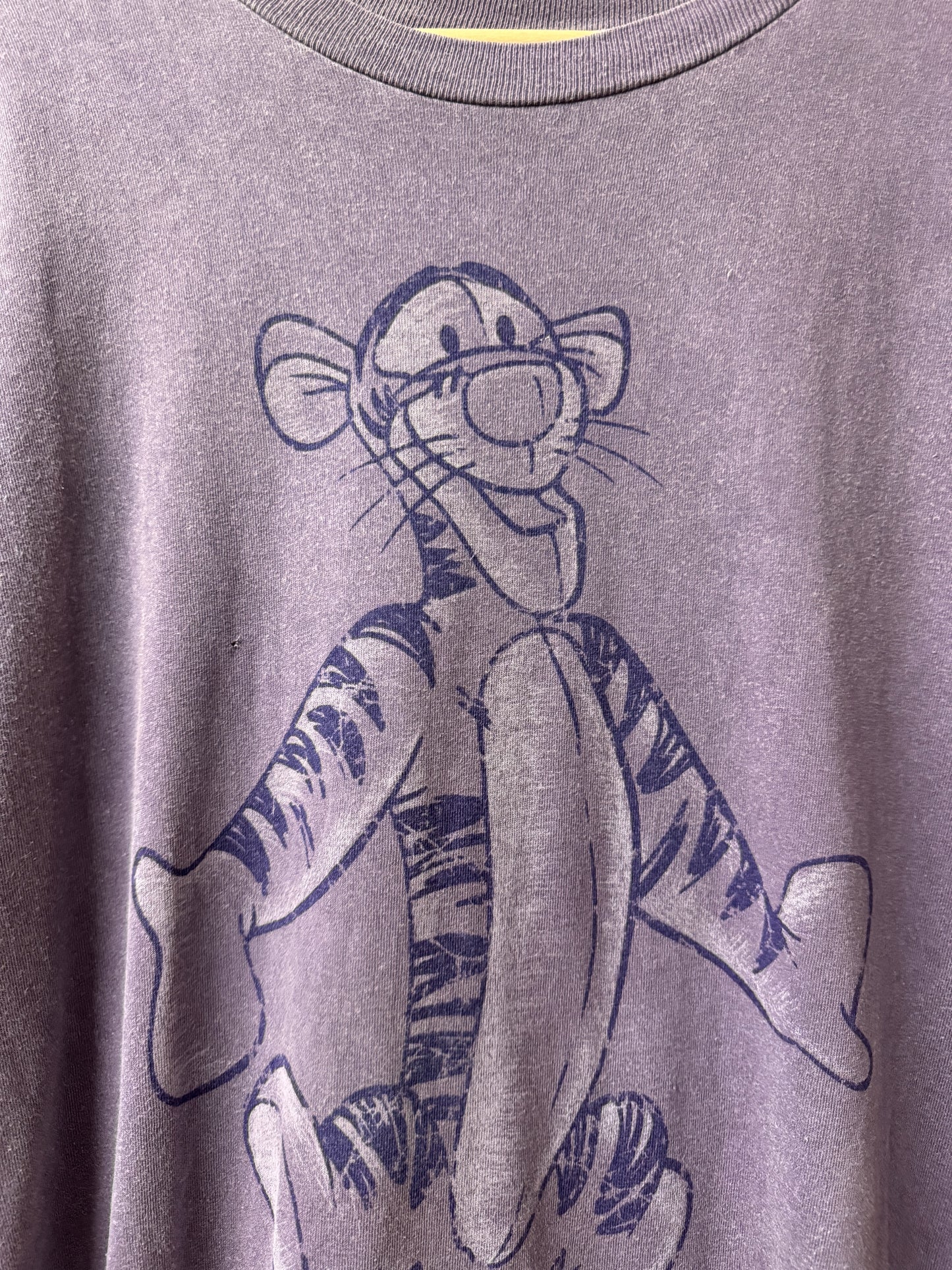 Late 80s Single Stitch Disney Tigger Tee - Made in USA [Oversized M]