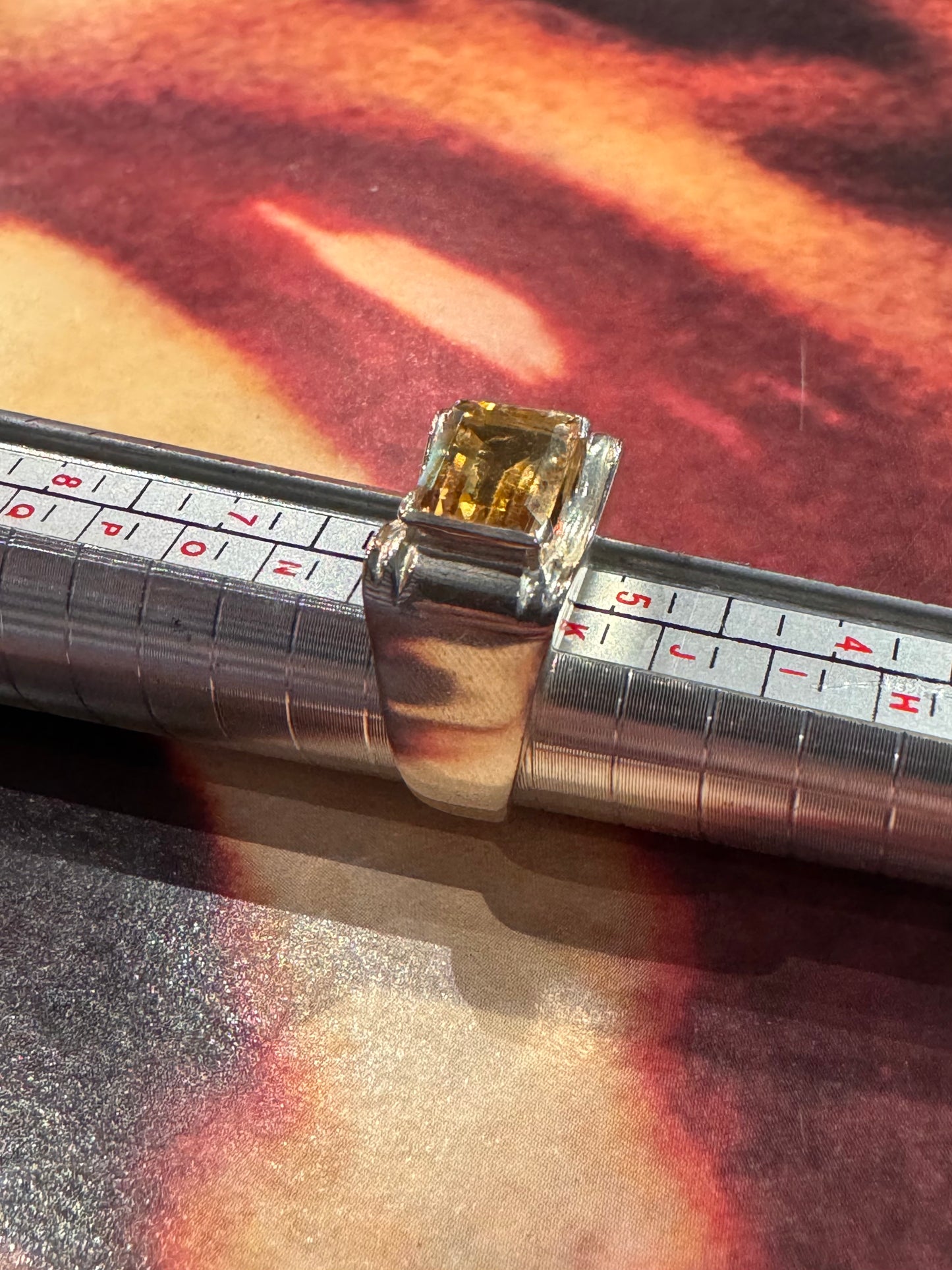 Vintage Citrine Ring – Sterling Silver 925