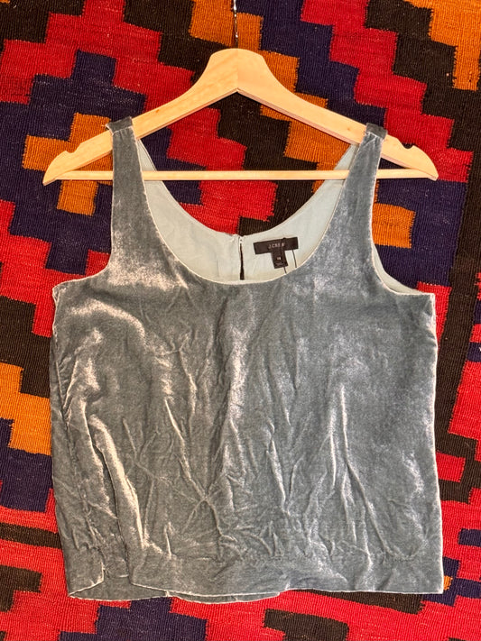 Sage Green J. Crew Velour Singlet