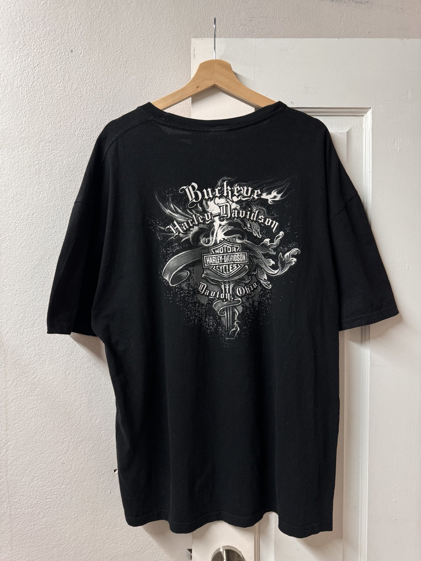 Harley Davidson Dayton Ohio Black Graphic Tee [2XL]