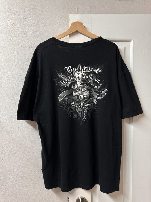 Harley Davidson Dayton Ohio Black Graphic Tee [2XL]