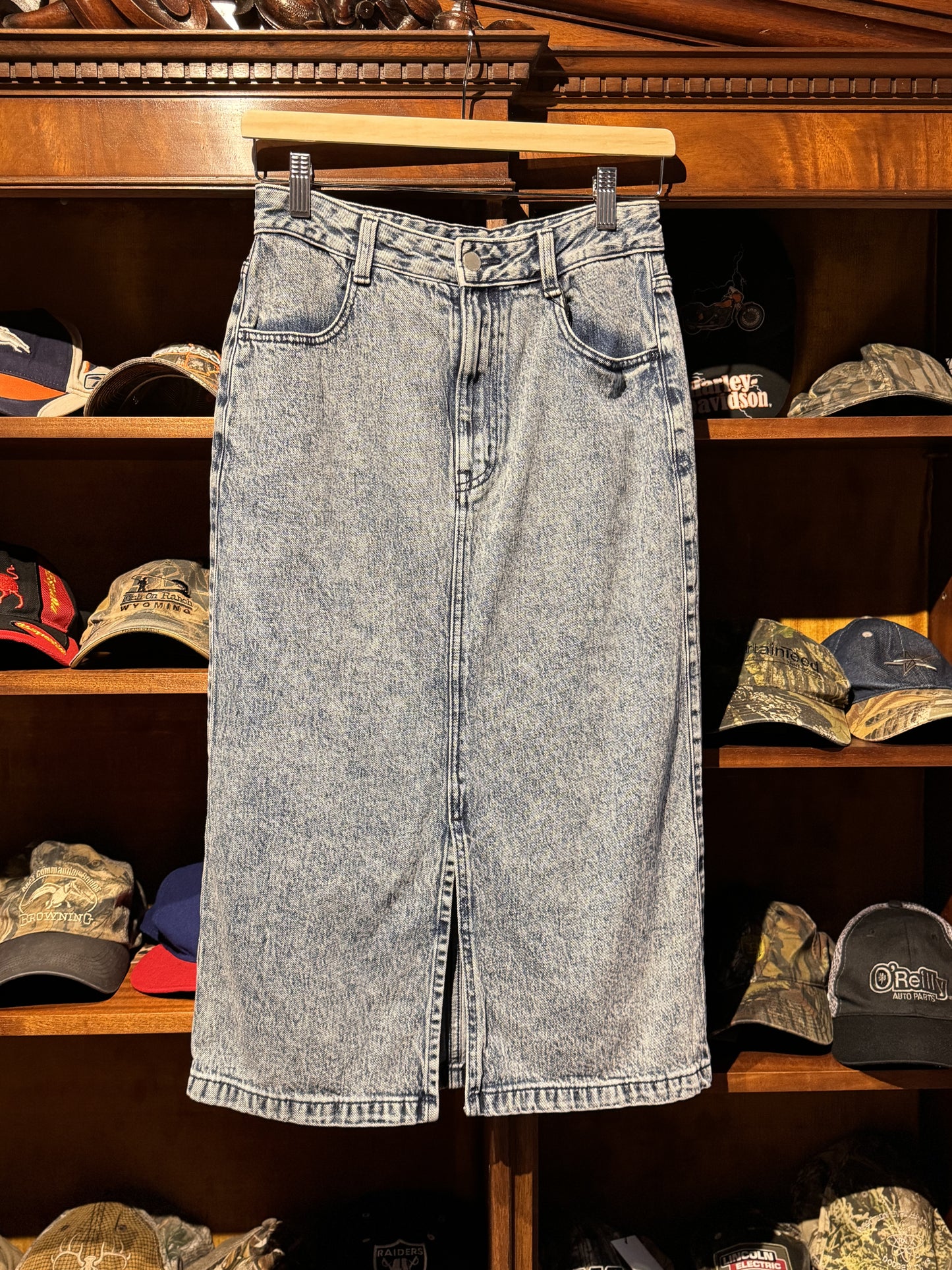 GU Womens Long Denim Skirt [AU 8-10]