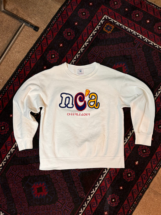 Vintage NCA Cheerleader White Crewneck Sweater [L]