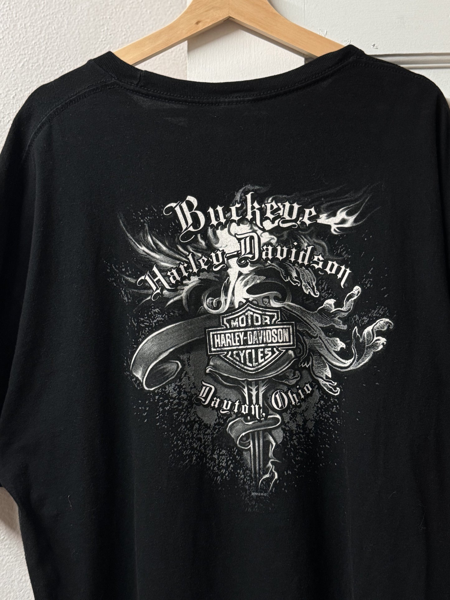 Harley Davidson Dayton Ohio Black Graphic Tee [2XL]