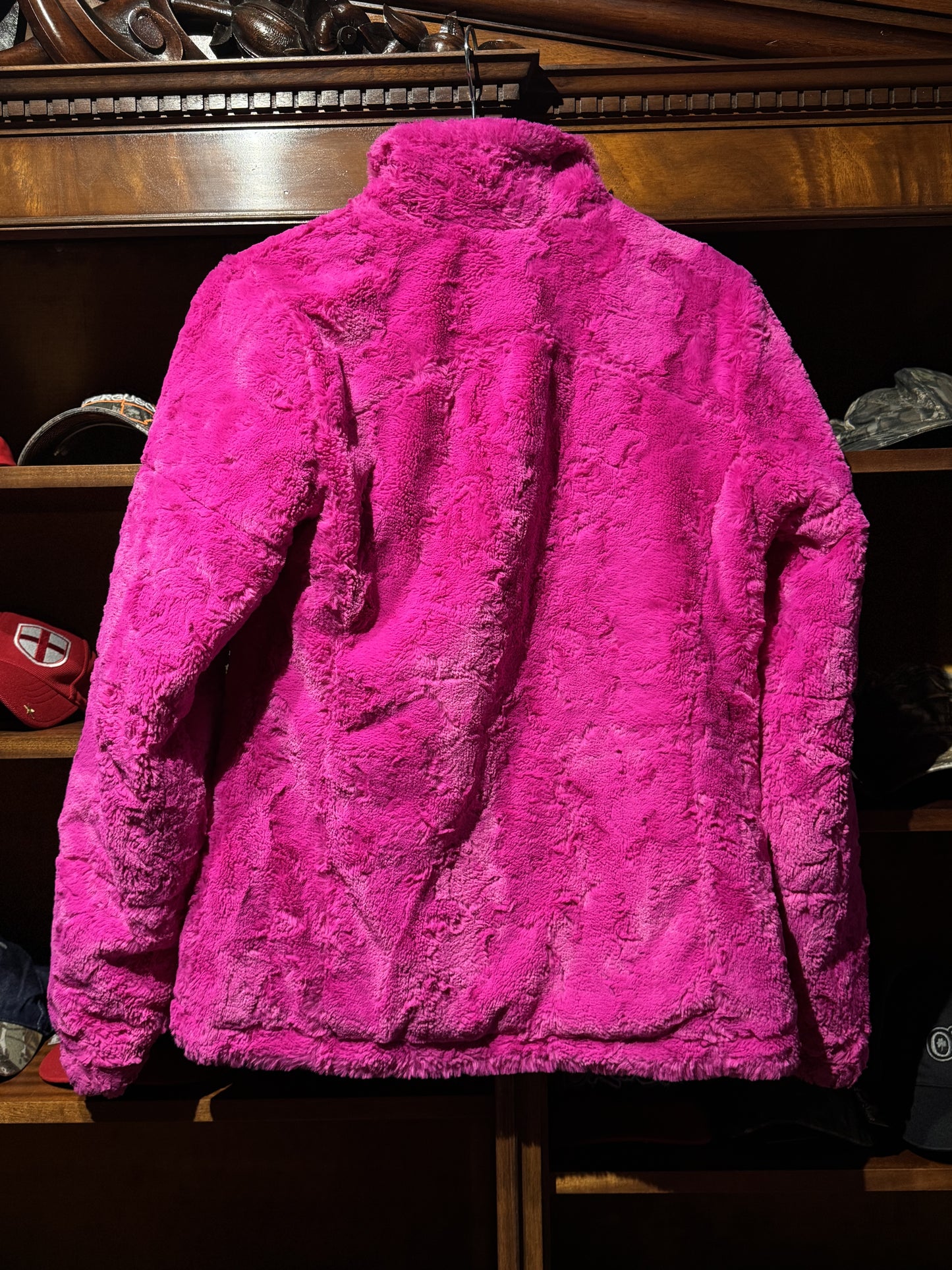 Reversible 'The North Face' Pink & Grey Turtle Neck Fleece - Womens [S]