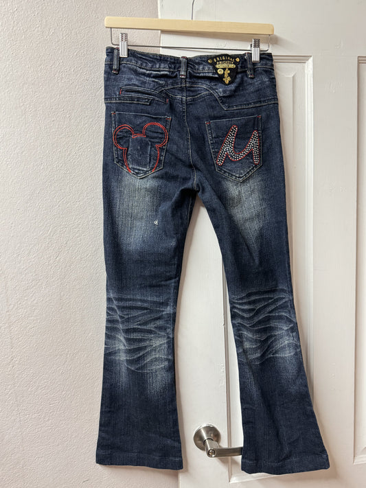 Bedazzled Bootleg Disney Jeans [AU 6]