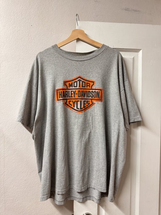 Early 2000s Harley Davidson Muncie ID Graphic Tee / Made in USA [2XL]